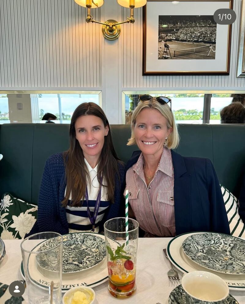 Sisters Jocelyn and Madeline at Wimbledon.
