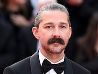 Shia LaBeouf walks the red carpet at the premiere of the film "The Phoenician Scheme" at the 78th Cannes International Film Festival in 2025.