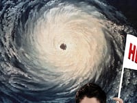 hurricane map maria katrina irma with man holding help sign tropical storm saffir simpson category 1 2 3 4 5