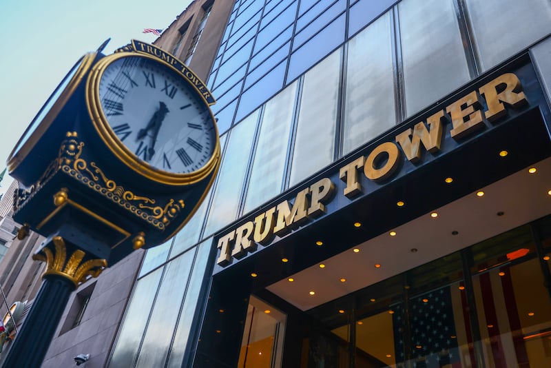 Exterior view of Trump Tower in New York, NY