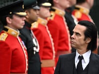Nick Cave walks outside Westminster Abbey following Britain’s King Charles’ coronation ceremony, in London, Britain, May 6, 2023.