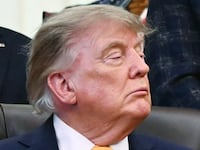 US President Donald Trump listens as US Secretary of Agriculture Brooke Rollins (R) speaks before Trump signs executive orders releated to beef processing and cattle ranchers, in the Oval Office of the White House in Washington, DC, on September 4, 2026. (Photo by Kent NISHIMURA / AFP via Getty Images)