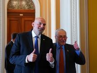 Senator John Fetterman and U.S. Senate Majority Leader Chuck Schumer