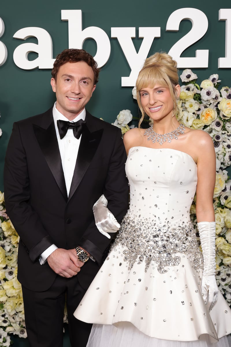 Daryl Sabara and Meghan Trainor at the 2025 Baby2Baby Gala.