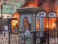Fire in Bryant Park