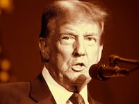 An illustration including former U.S. President Donald Trump.