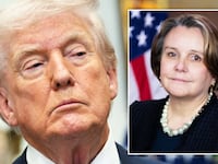 Donald Trump and Assistant Attorney General Gail Slater.
