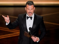 Jimmy Kimmel speaks onstage during the Oscars show at the 98th Academy Awards in Hollywood, Los Angeles, California, on March 15, 2026.