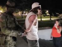 Three people are arrested by National Guards after a bizarre photo shoot at Donald Trump’s botched reflecting pool.
