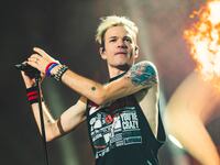 Deryck Whibley of Sum 41 in Madrid