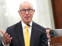 Republic Airways President and CEO Bryan Bedford testifies during his nomination hearing to be Administrator of the Federal Aviation Administration (FAA) before the Senate Committee on Commerce, Science, and Transportation