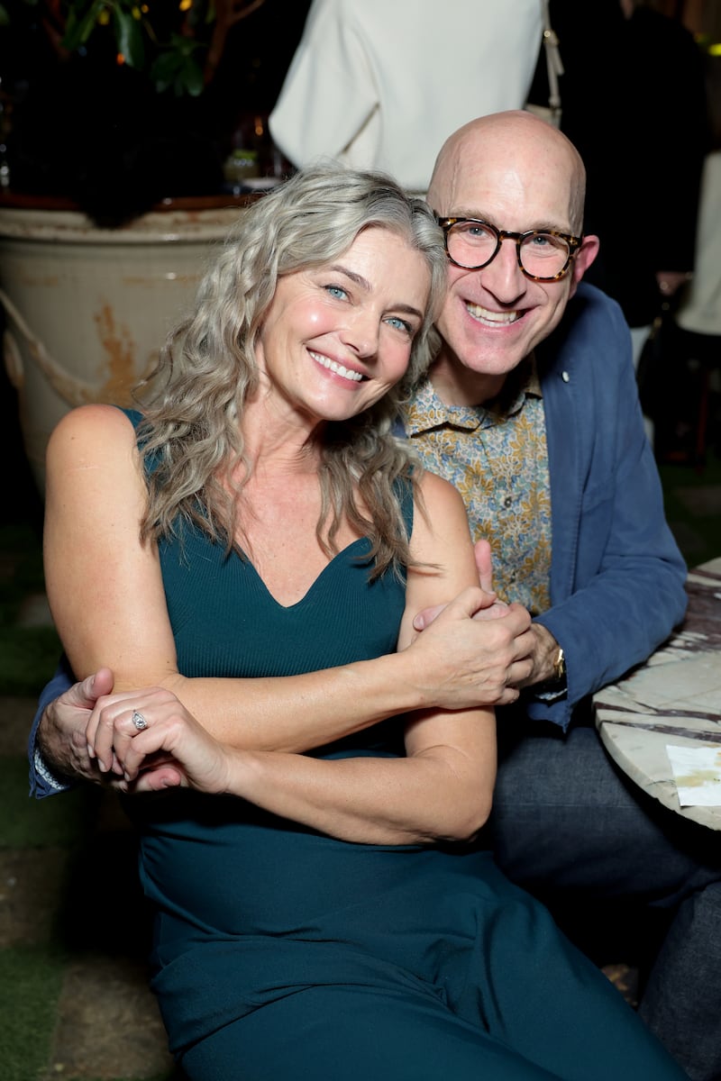 Paulina Porizkova and Jeff Greenstein at the Chateau Marmont in Los Angeles in January 2026.