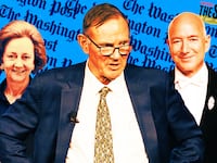 Katherine Graham, Don Graham, and Jeff Bezos.