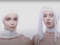 Björk and Rosalía in their "Oral" music video