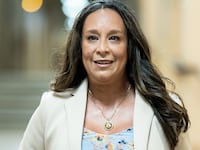 Rep. Monica De La Cruz, R-Texas, arrives for the House Republican Conference caucus meeting in the U.S. Capitol on Tuesday, June 4, 2024.