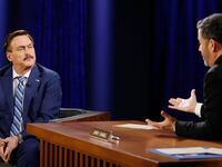 Mike Lindell appears on Jimmy Kimmel Live!