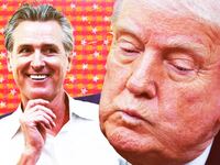 Gavin Newsom and Donald Trump