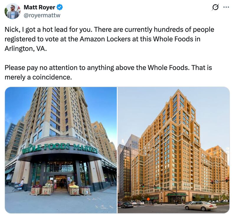 Matt Royer’s post trolling Nick Shirley.