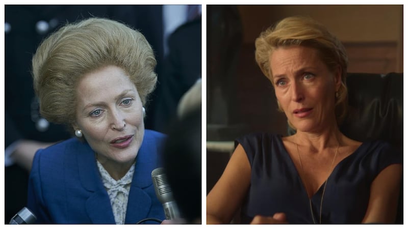Anderson as former U.K. prime minister Margaret Thatcher in "The Crown" and as sex therapist Jean Milburn in "Sex Education".