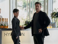 Photo still of Tig Notaro and Jon Hamm in 'The Morning Show'