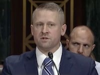 Matthew Kacsmaryk speaks into a microphone at his Senate Judiciary Commitee nomination hearing in 2017.