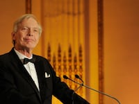 Bob Edwards speaks at the AFTRA Foundation's 2012 AFTRA Media and Entertainment Excellence Awards in 2012