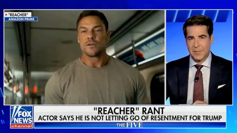 Jesse Watters discusses Alan Ritchson on The Five.