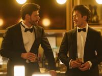 François Arnaud and Hudson Williams in "Heated Rivalry."