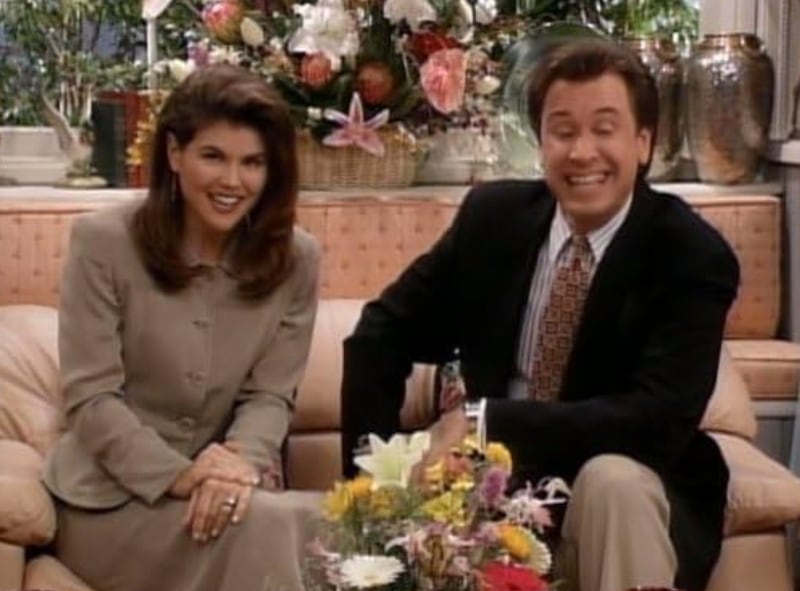 Lori Loughlin on the set of "Full House."