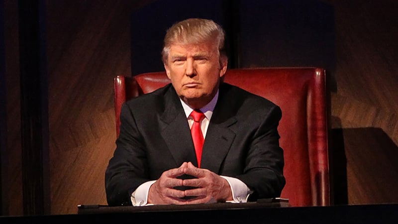 Donald Trump, Jr, Donald Trump, and Ivanka Trump during the Celebrity Apprentice season finale on May 16, 2010 in New York City.