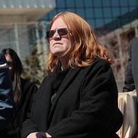 : Asa Ellerup, the ex-wife of convicted Gilgo Beach serial killer Rex Heuermann, prepares to speak to the media outside of a Suffolk County courthouse on April 08, 2026, in Riverhead, New York. In a major reversal, Rex Heuermann, the 62-year-old man accused of being the Gilgo Beach serial killer, pleaded guilty to up to eight murders in an appearance in a Riverhead court on Wednesday.
