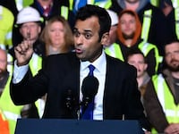 Trump-endorsed Republican gubernatorial candidate Vivek Ramaswamy speaks on the U.S. economy at Midwest Terminals, Ironville Rail and Transfer, in Toledo, Ohio, United States, on January 22, 2026.