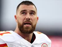 Kansas City Chiefs tight end Travis Kelce at Gillette Stadium