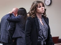 A photo of Hannah Gutierrez-Reed during her trial in New Mexico.