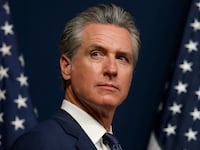 SACRAMENTO, CALIFORNIA - AUGUST 21: California Gov. Gavin Newsom looks on during a bill signing event related to redrawing the state’s congressional maps on August 21, 2025 in Sacramento, California. In a move to counter Texas House Republicans’ plan to redraw the state’s congressional maps ahead of the 2026 midterm elections, California Democrats took up a proposed constitutional amendment to temporarily redraw their own congressional maps, potentially creating five additional U.S. House seats for their party. (Photo by Justin Sullivan/Getty Images)