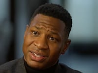 Jonathan Majors gives his first TV interview following his conviction for assault and harassment.