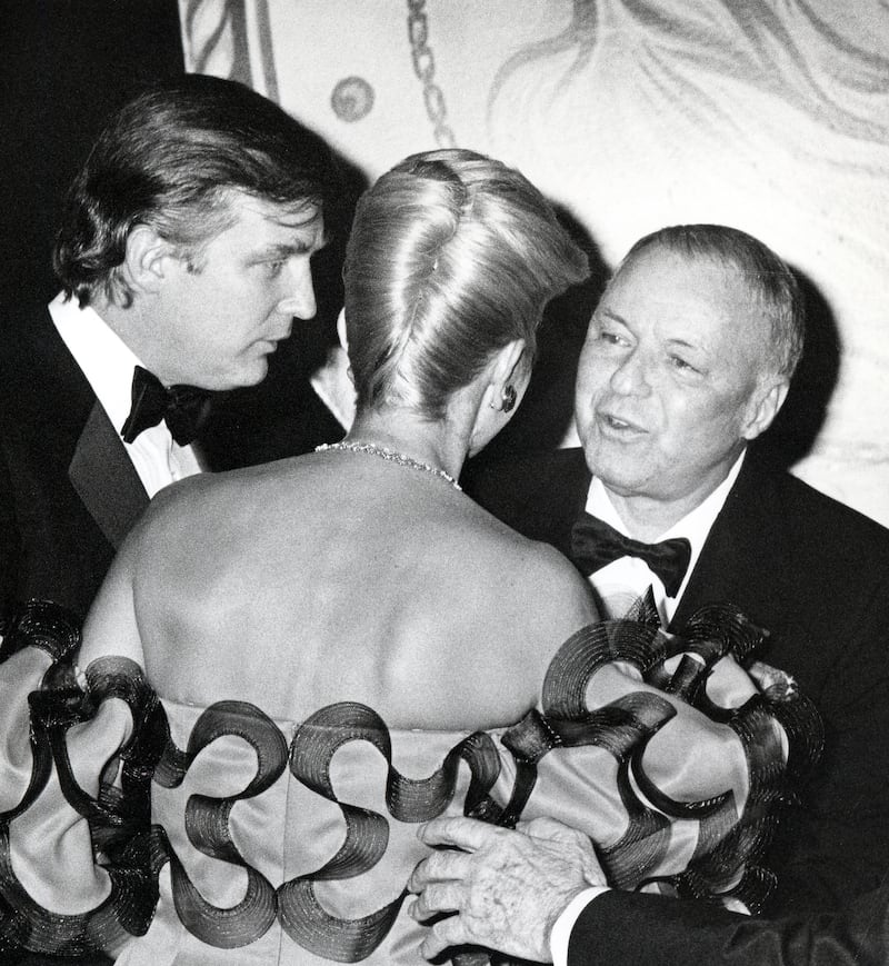 Donald Trump, Ivana Trump and Frank Sinatra