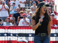 U.S. Representative Lauren Boebert (R-CO) takes part in the Save America Rally in Mendon, Illinois, U.S. June 25, 2022.
