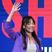 Robert F. Kennedy Jr. announced attorney, tech entrepreneur, and philanthropist Nicole Shanahan to the Kennedy campaign as his vice presidential running mate during an event in Oakland, California, United States on March 26, 2024.
