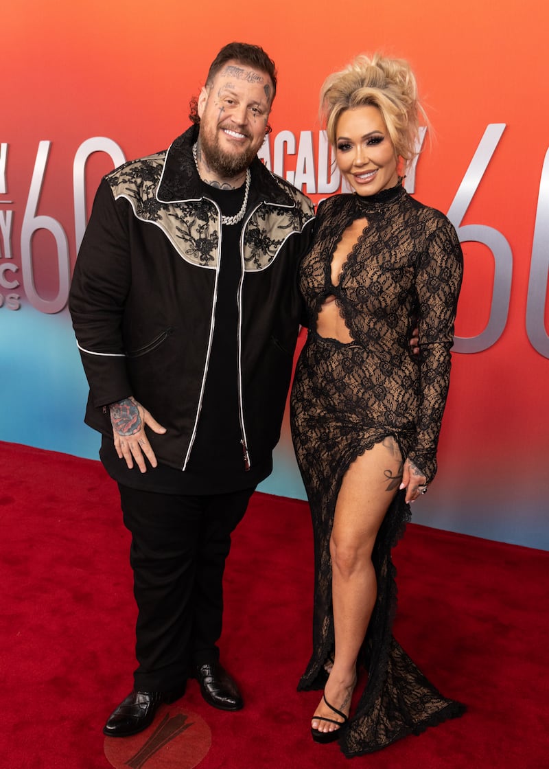 Jelly Roll and wife Bunnie Xo at the 60th Academy of Country Music Awards on May 08, 2025.