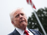 WASHINGTON, DC - SEPTEMBER 30: U.S. President Donald Trump speaks to the media as he departs the White House on September 30, 2025 in Washington, DC. President Trump is traveling to Marine Corps Base Quantico to deliver remarks to senior military leaders. (Photo by Win McNamee/Getty Images)
