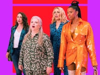 Sara Bareilles, Paula Pell, Busy Philipps, and Renee Elise Goldsberry in Girls5eva.