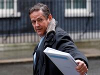 Jes Staley arrives at 10 Downing Street in London, Britain