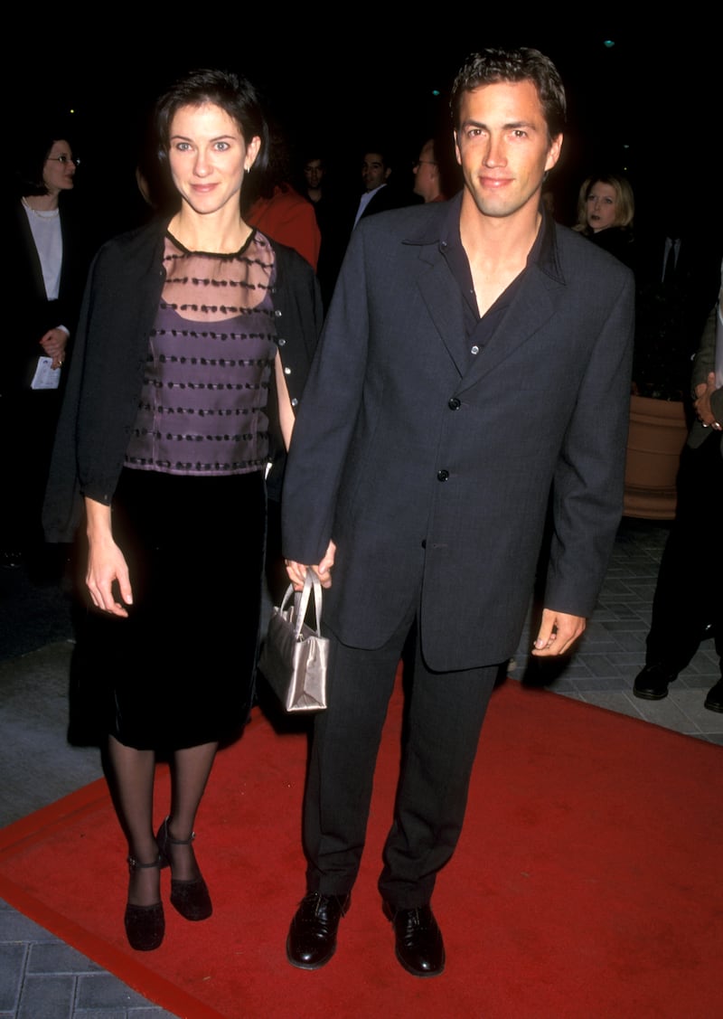 Andrew Shue and his first wife, Jennifer Hageney with whom he shares three children.