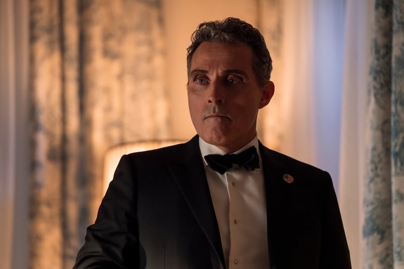 The Diplomat. Rufus Sewell as Hal Wyler in episode 408 of The Diplomat. Cr. Nick Wall/Netflix © 2026