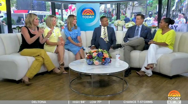 Savannah Guthrie appeared to have missed the yellow dress code memo ahead of Tuesday's show.