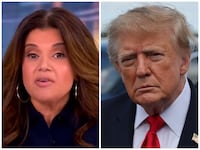 Ana Navarro and Donald Trump.