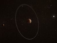 Artist’s impression of Quaoar with a ring system.