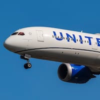 United Airlines Boeing 787-9 Dreamliner aircraft spotted flying on final approach for landing at London Heathrow Airport in the United Kingdom. The Boeing 787 Dreamliner wide body passenger airplane has the registration tail number N26970 and is powered by 2x GE Genx-1b74/75 jet engines. United is a major US airline carrier with headquarters and main hub base at Chicago, USA with a fleet of 967 planes ranking on of the largest airlines in the world, member of Star Alliance aviation group. The airliner arrives from Los Angeles LAX as flight UA923. London, England, UK on September 2024 (Photo by Nicolas Economou/NurPhoto via Getty Images)