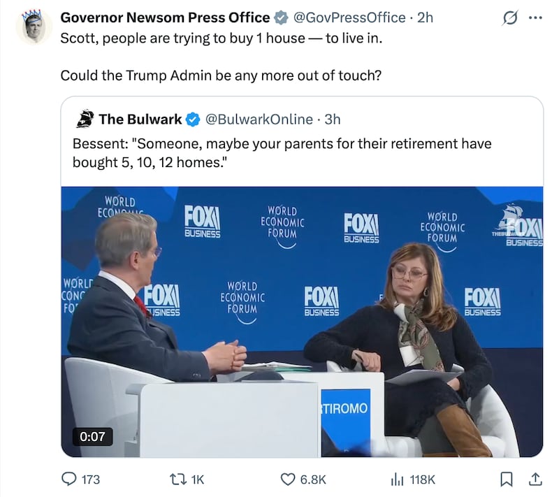 Newsom tweet
